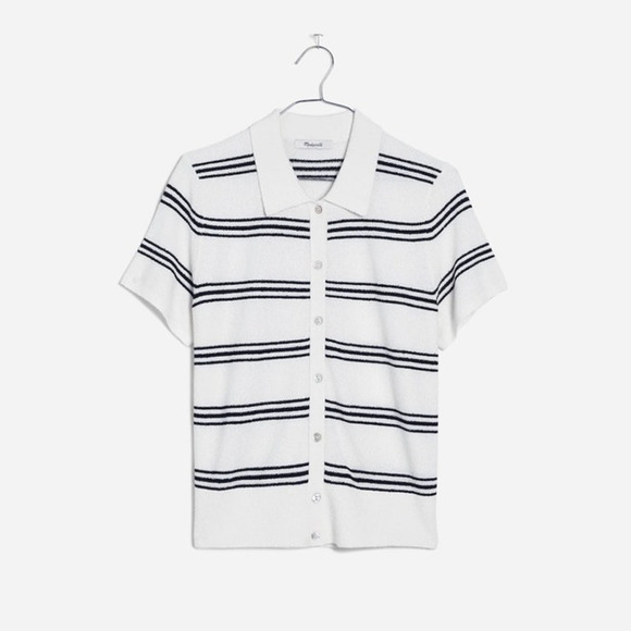 Madewell Polo Sweater Striped Tee Button Up Short Sleeve Shirt US Womens XXS New - Picture 2 of 8